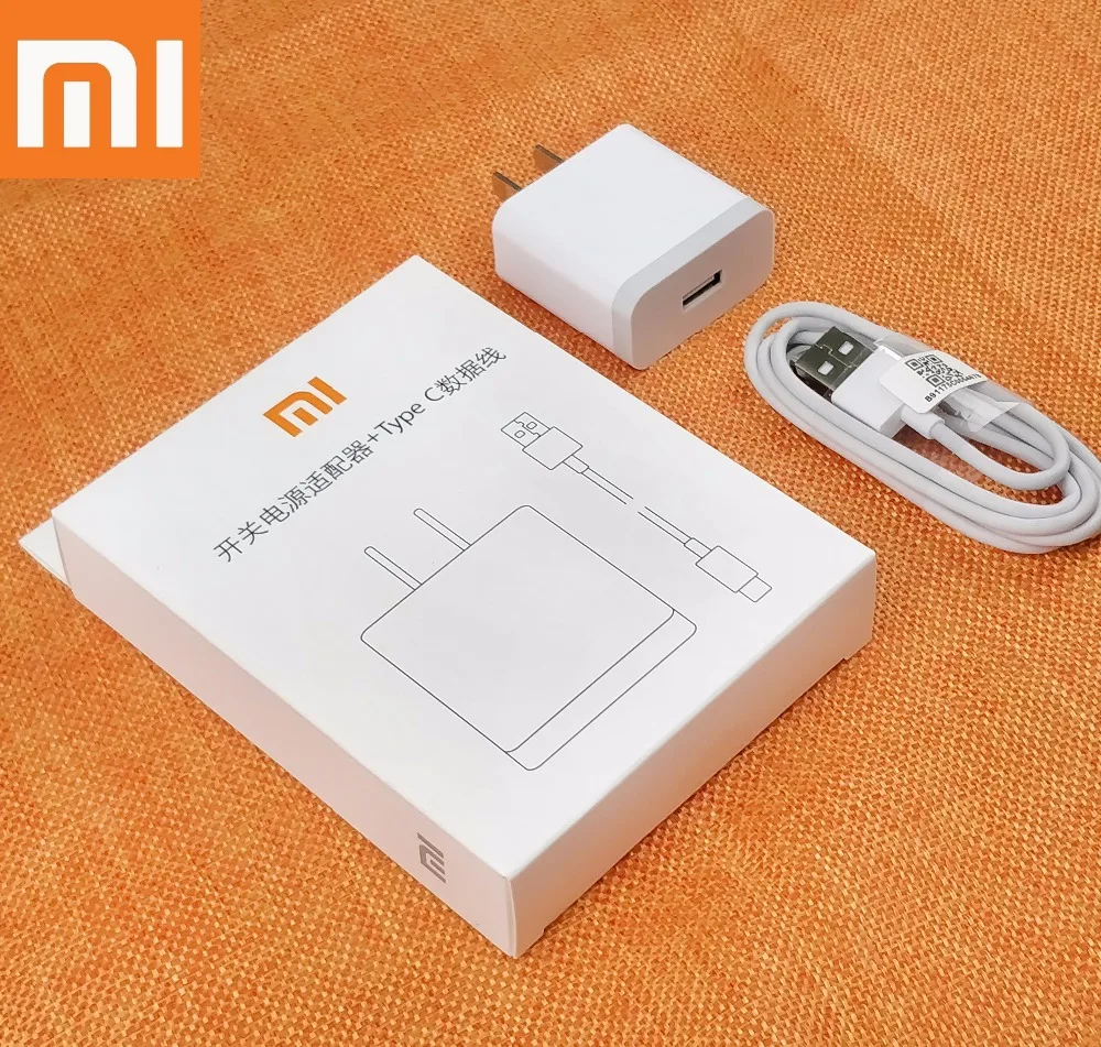 

Xiaomi mi max 3 Wall Charger Original Fast Charg EU Power adapter usb type-C cable For mi 8 se 6 6x mix Max 2 2s 3 mi8 mi6 a1 a2
