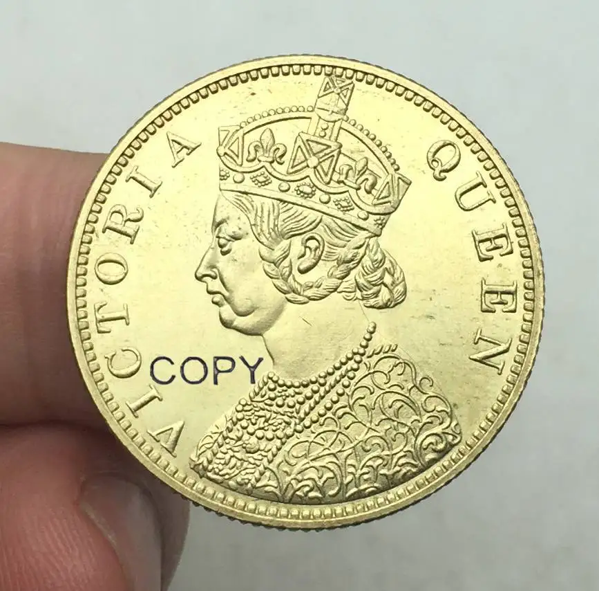Новый продукт Британская Индия Королева Виктория 1870 одна латунная копировальная