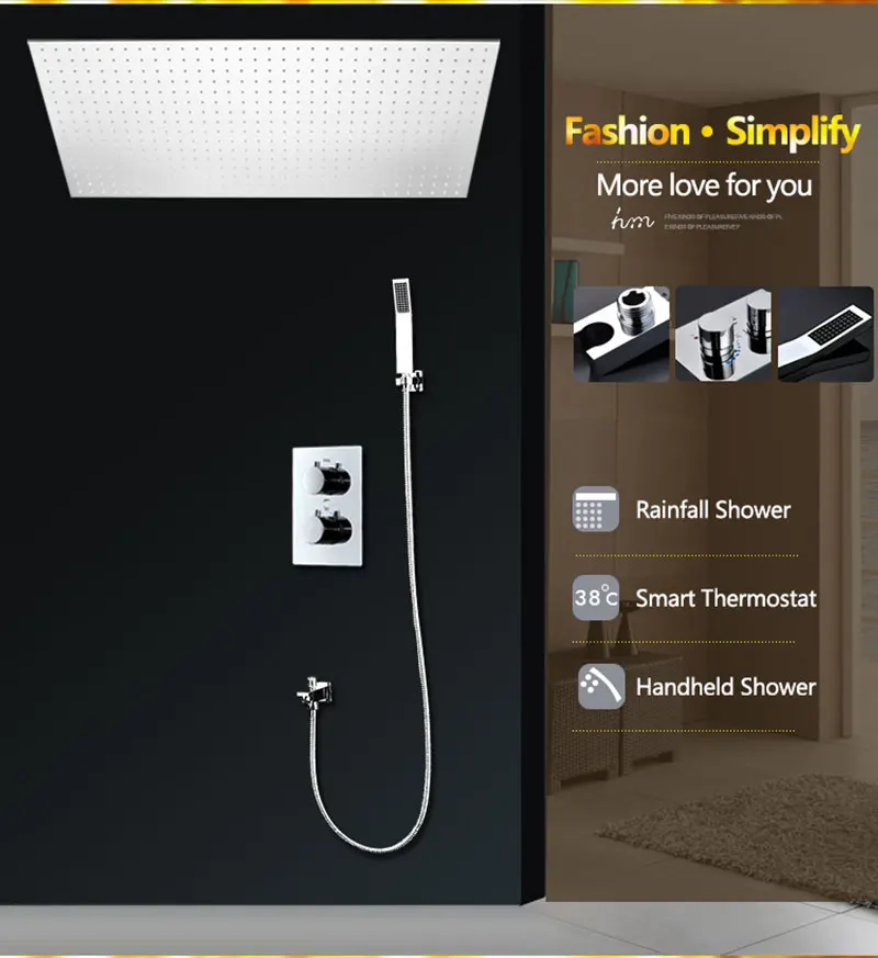 ﻿Buy New Bath and Shower Units Ceiling Mounted LED Rain System