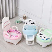 Baby Pot For Children Boys Potty Training Potty Baby Toilet Seat Girls Portable Toilet Cow Comfortable Backrest Cartoon Cute Pot 1 pcs comfortable cows drawer small infants two colors high quality baby toilet for young children as baby care