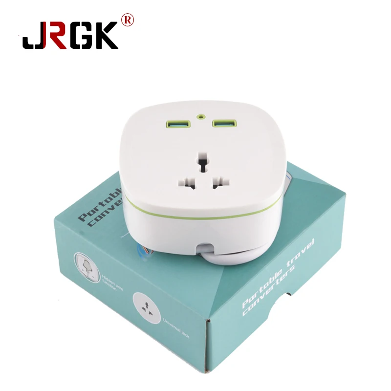 Pаспродажа JRGK путешествия Мощность полосы 2USB разъем Зарядное устройство USB порт концентратора скрыть кабель 2500 Вт 10A дома переходник для зарядного уст...