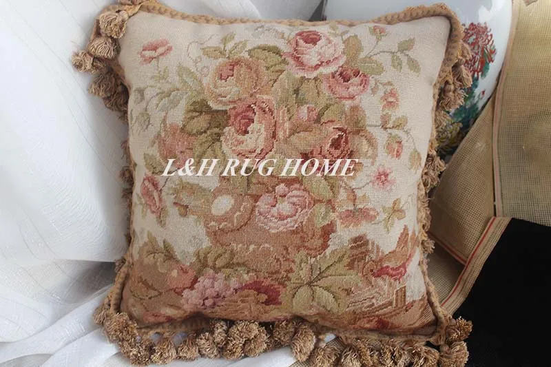 15 К 1" x 16" ручной Кружево Подушка ручной работы розы подушку без вставки