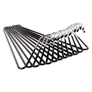 

Set Of 12 Trouser Hangers Open Ended Pants Easy Slide Wardrobe Organisers
