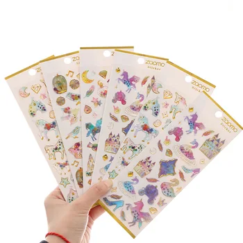 

1 PC Kawaii Pvc 3D Crystal Sticker Cute Unicorn Planet Decorative Stickers For Diary Album Diy Scrapbooking School Stationery