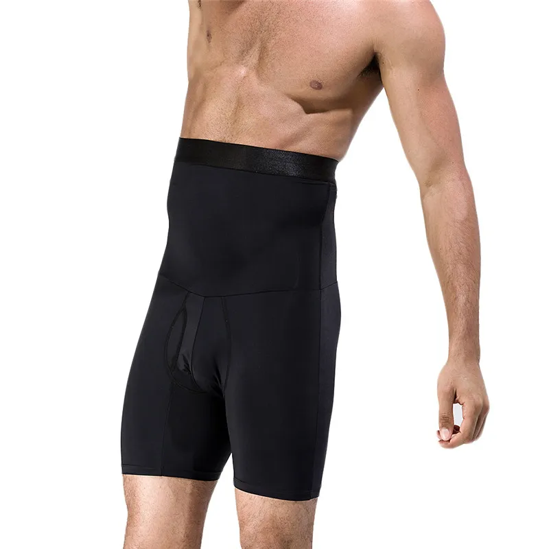 Uomini Professionale Tummy Controllo A Breve Maschio A Vita Alta Che Dimagrisce Biancheria Intima Dello Shaper Del Corpo Senza Soluzione di Continuità Del Ventre Cintura Boxer Slip Anti-Curl