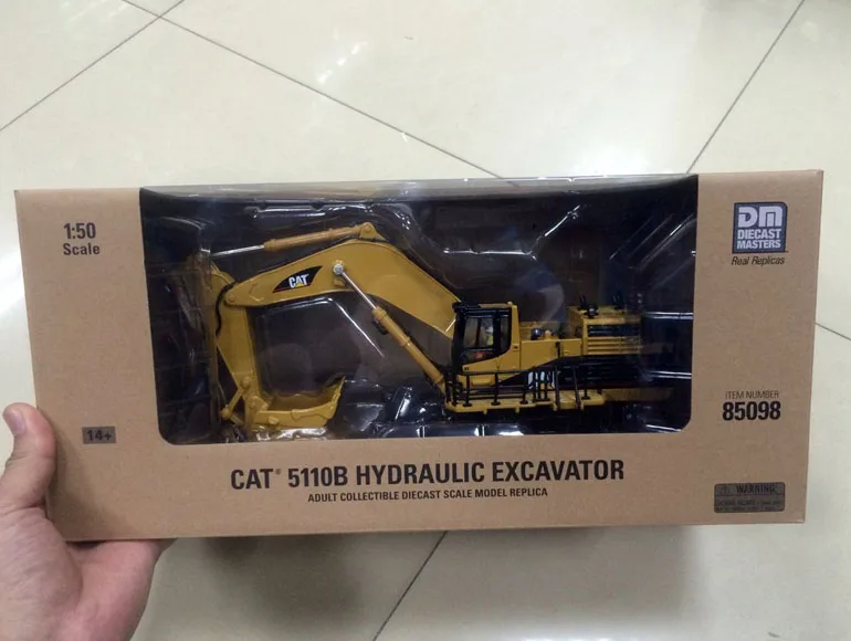 New Color box - DM Model - Cat 5110B Hydraulic Excavator DieCast 1/50 #85098 Construction vehicles