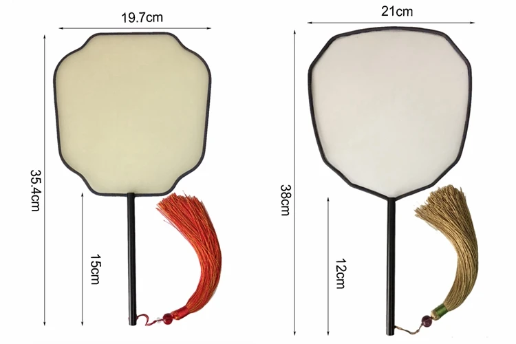 Традиционное ремесло пустой китайский шелк тутового шелкопряда веер ручная живопись круглый белый Ручной Веер для взрослых DIY Вышивка винтажная ручка веер