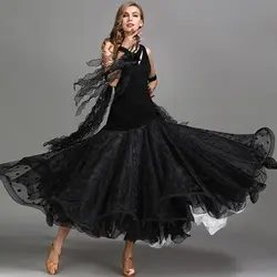 Современная Танцевальная юбка с широкая юбка костюмы для бальных танцев вальс pettiskirt Костюм DQL108