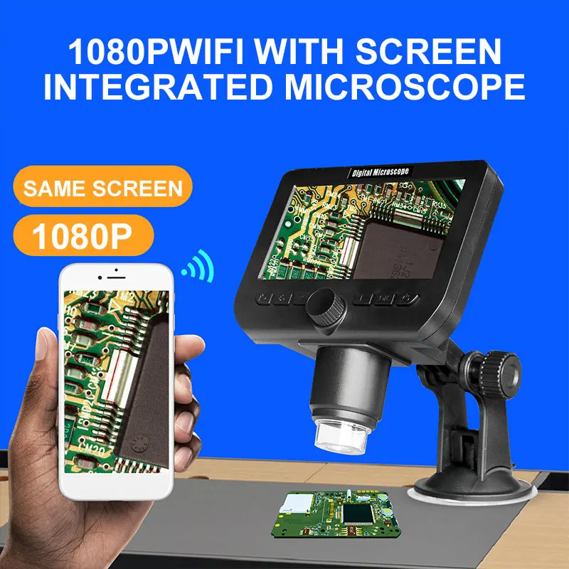 Wi-Fi цифровой микроскоп профессиональный электронный микроскоп мониторинг 1000X компьютеры 1080 P прочный