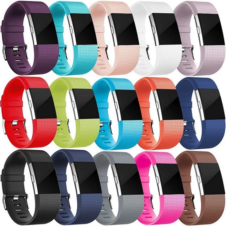 Горячая замена силиконовый ремешок для наручных часов часы банда Bande Fitbit заряд 2