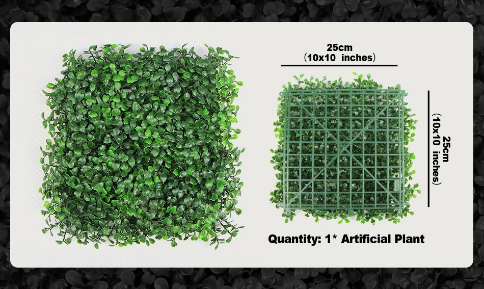 Искусственный самшит 24 панели 25 x 25 см декоративные искусственные растения пластиковые самшита изгородей коврики садовые украшения G0602A001H-1