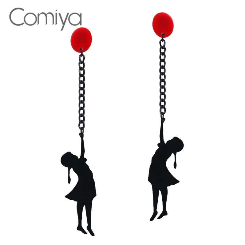 

Comiya Big Acrylic Earrings For Women Boucle D'oreille Mariage Pendientes Largos Vintage Punk Earring Wholesale Eardrop Jewelry