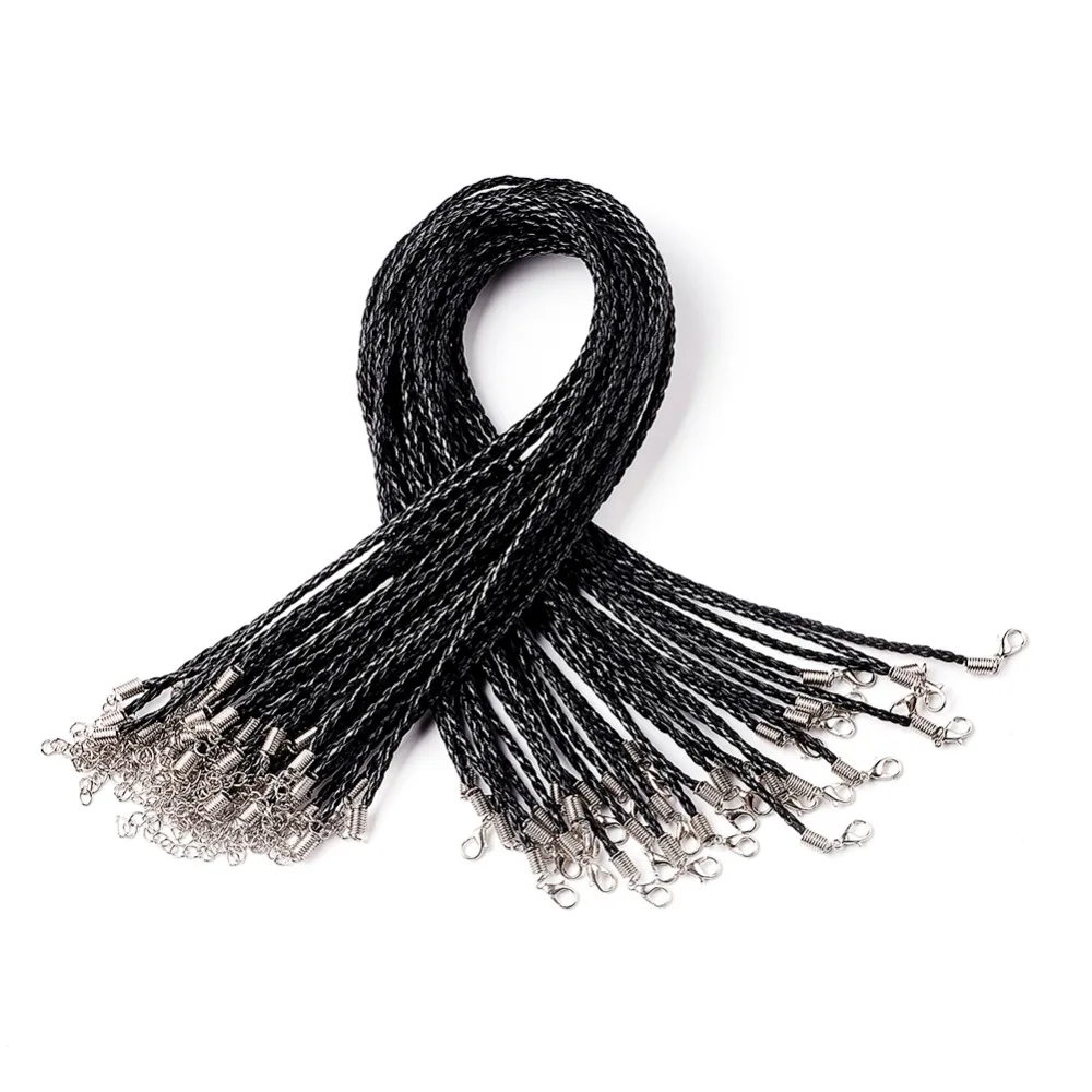 3mm Diameter Cords For Jewelry Making DIY 12/100pcs Imitation Leather