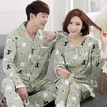 Комплект пижам для пары, пижамы больших размеров, Осень-Зима, хлопковая романтичная Пижама, мужские и женские пижамы, спортивный костюм, домашняя одежда