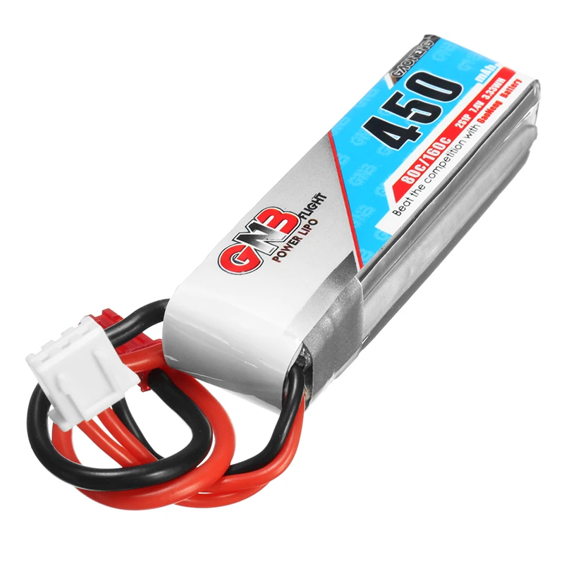 5 шт. GAONENG GNB 7,4 V 450mAh 2S 80C/160C Lipo батарея JST разъем для мини Бесщеточный FPV Racing Cine Whoop BetaFPV Дрон самолет Квадрокоптер