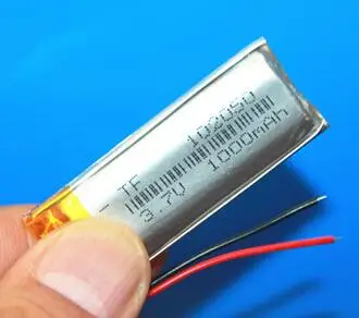 

Free shipping 2pcs/lot 102050 3.7v 1000mah microphone battery polymer lithium battery li-ion rechargeable battery