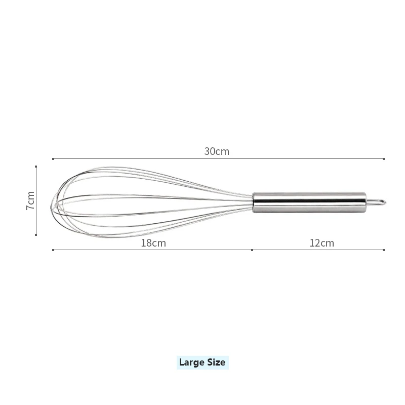 FURGERIN Приспособление для взбивания яиц ручная мешалка белое яйцо дома нержавеющей стали гаджеты яйца Пособия по кулинарии инструменты Кухня элементы ручной блендер - Цвет: Large Size