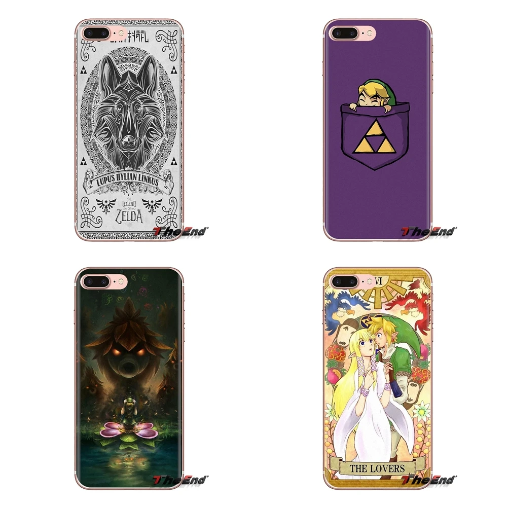 Transparent Soft Shell Covers For Samsung Galaxy J1 J2 J3 J4 J5 J6 J7 J8 Plus 2018 Prime 2015 2016 2017 ZELDA LINK WOLF TRIFORCE |