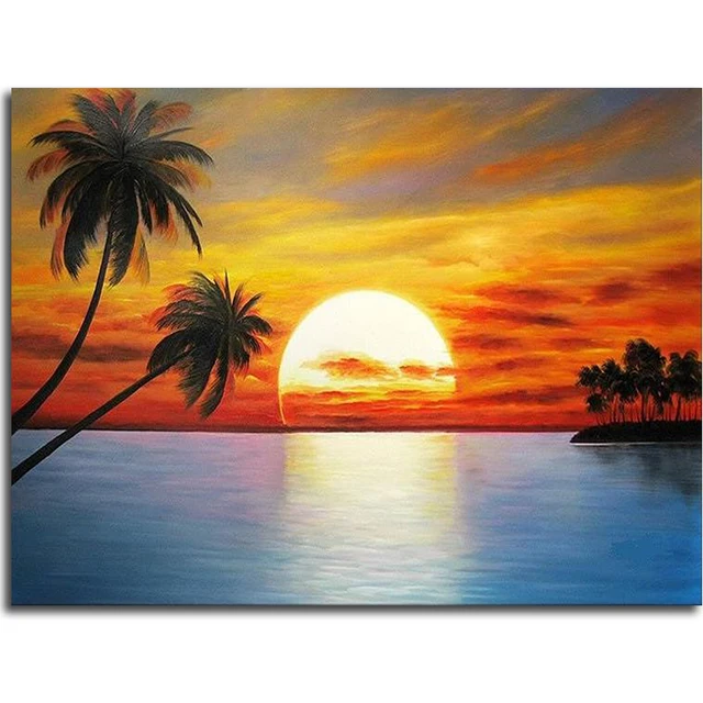 Diamond Embroidery Landscape Sunset Art Rhinestones