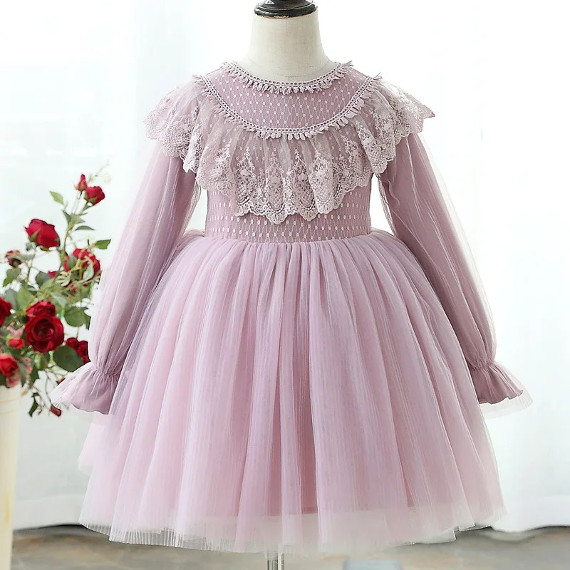 

2019 Spring Tutu Dress For Girls Dresses Kids Clothes Wedding Events Birthday Party Lace Costumes Children Clothing 4-12Y