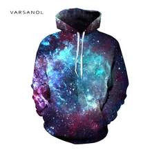 Varsanol3d Druck Sweatshirts Mit Kapuze Männer/Frauen Pullover Mit Hut Galaxy Space Star Herbst Winter Lose Thin Hoody Tops Heißer verkauf