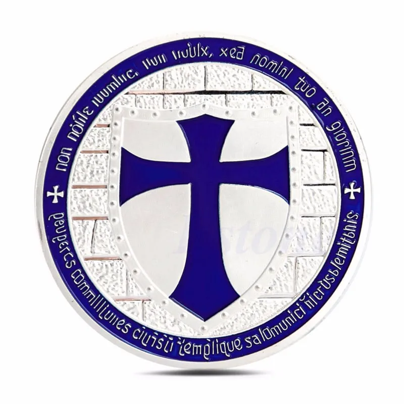 Cross Knights Templar Silver Plated Commemorative Coin Art Collection | Дом и сад
