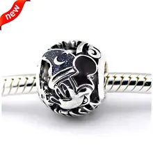 Подходит Pandora талисманы браслеты волшебник мышь фантазия 75th юбилей бусины 925 пробы серебряные ювелирные изделия