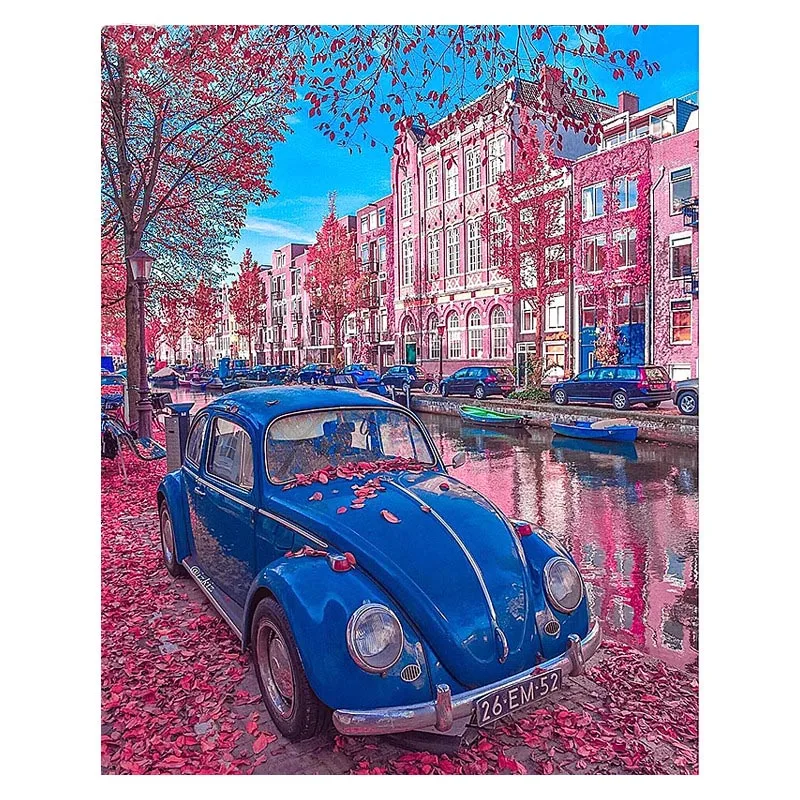 

5D Diamond Home Deco Embroidery Car Painting Full Square Drill By Number Kit Mosaic Wall Picture Cross Stitch Gift Canvas