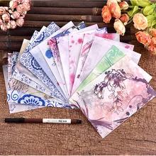 6 шт Китайский ветер semitransparent цветная бумага туманные конверты разнообразие опционально