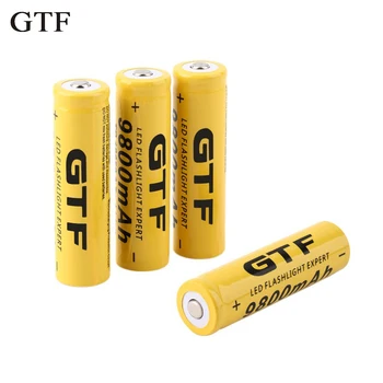 GTF 18650 Battery 3.7V 9800mAh Li-ion Rechargeable Battery For Flashlight Torch