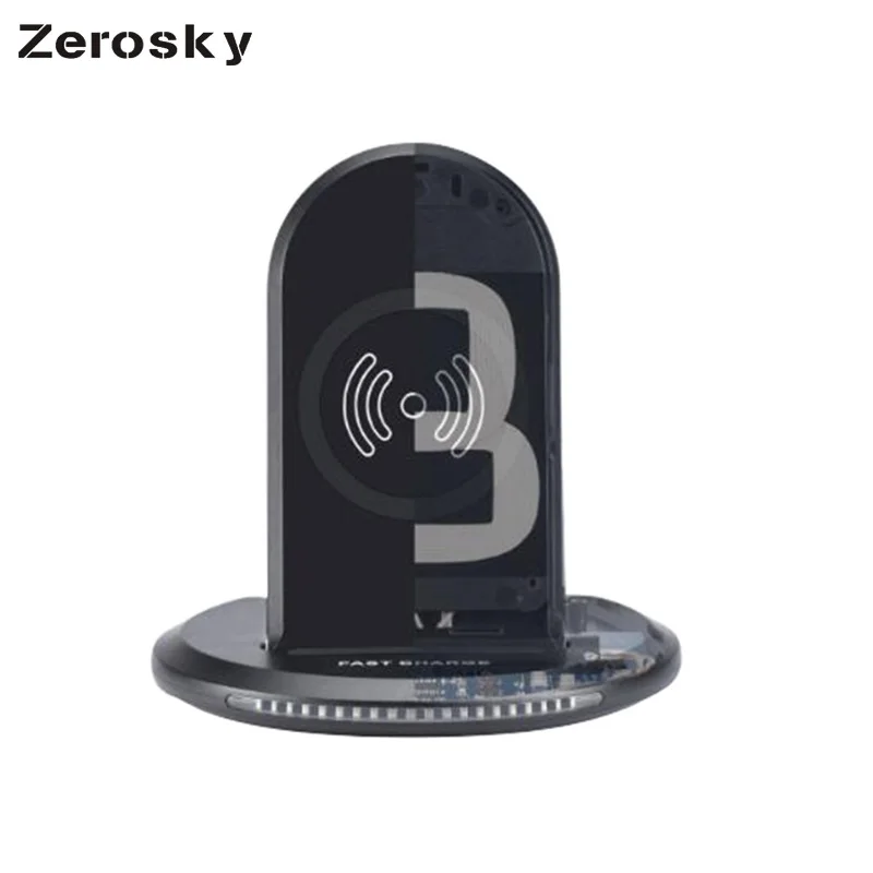 Zerosky [Qi Wireless Charger 9W] 5V 1A Smart USB Quick Fast Charging Dock For Samsung S6 S7 Edge S8 Plus Note 8 For iPhone 8 X