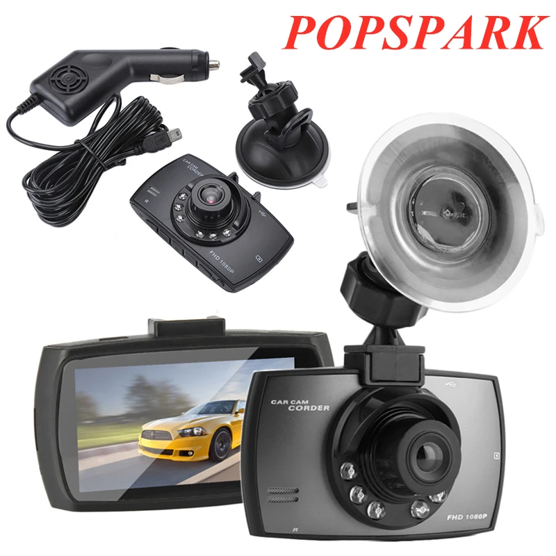 

POPSPARK New Tachograph 2.4" LCD Wide Angle Lens IR Night Vision Car Camera Dash Cam Cycle Recorder Car DVR Auto Car Accessories