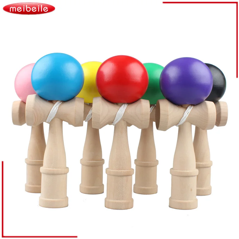 Профессиональная резиновая Краски Kendama матовая Мяч Малыш Kendama японский традиционный игрушка деревянная мяч 18 см умелые игрушка для детей