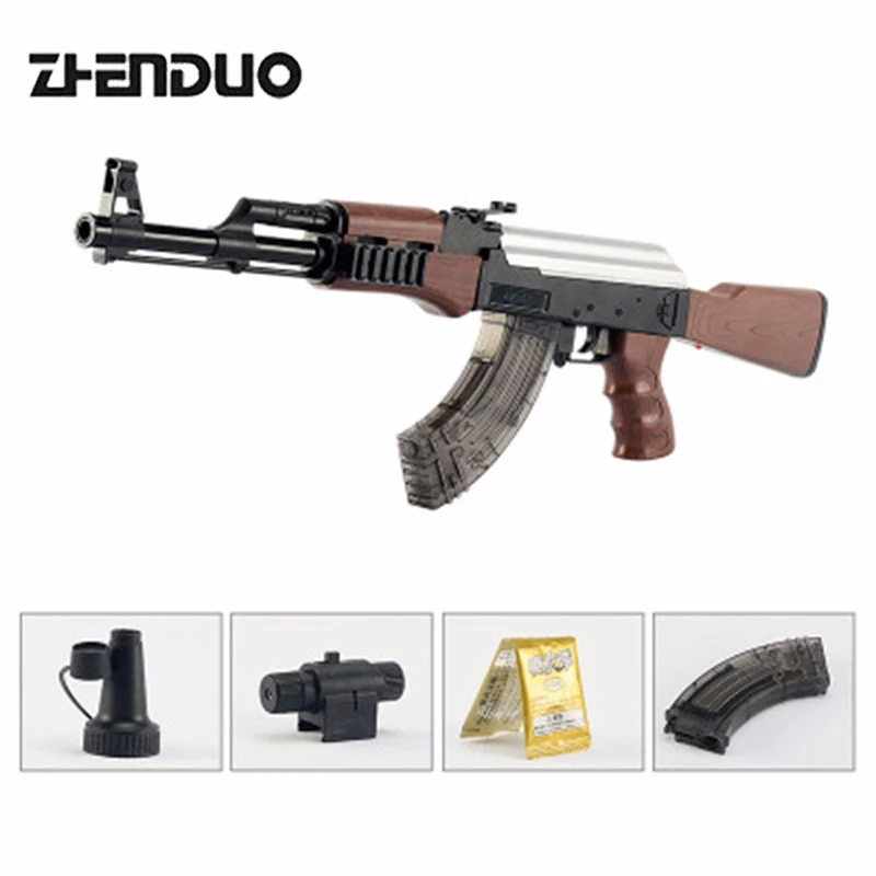 

Zhen Duo Toy Mini AK47 for water bullet gun outdoor CS war Water Gel Ball children's toy For Christmas Gift