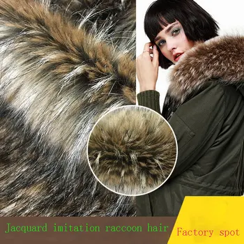 

Autumn and winter Faux fur Jacquard imitation tweezers Natural jacquard faux fur Coat fur collar fabric