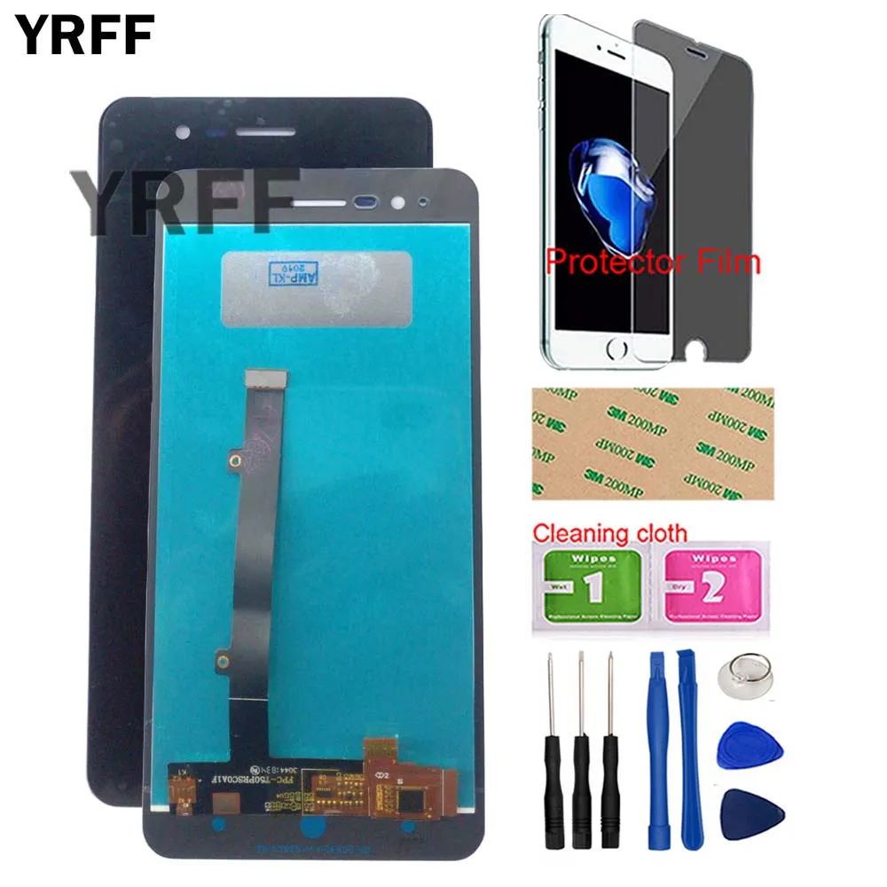 Goede 5.0 LCD Display Voor ZTE Blade A510 BA510 LCD Display Digitizer Met Touch Screen Assembly Reparatie Onderdelen Gereedschap Protector film