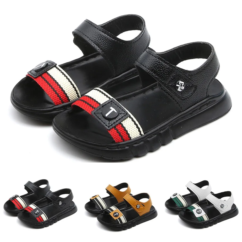 Детские сандалии(для мальчика); обувь года; летние спортивные сандалии на плоской подошве для маленьких мальчиков; пляжная обувь на мягкой подошве; кроссовки;# LR3