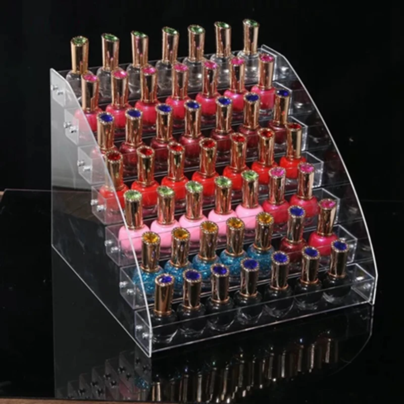 Nail Polish Storage Shelf Rack Transparent Acrylic Nail Polish