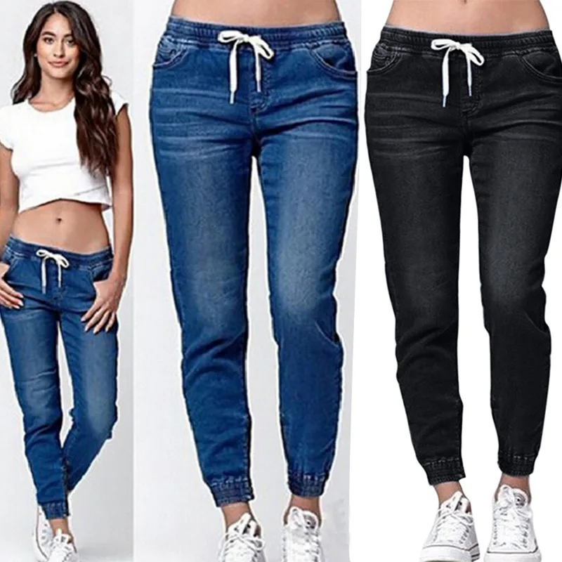 1 Pcs Women Lady Jeans Pants Trousers Denim Mid Waist Sexy Pocket ...