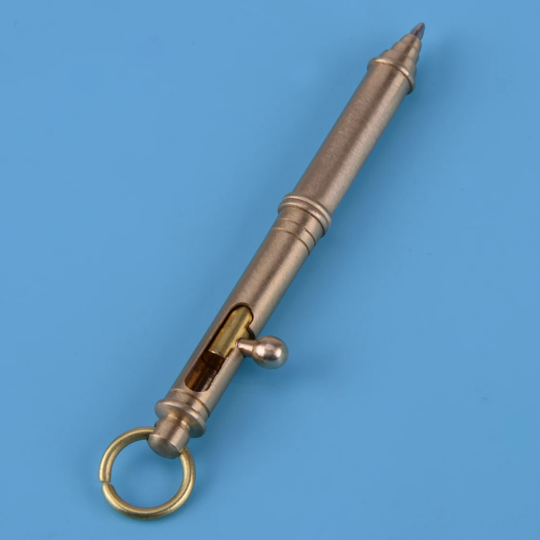 

LETAOSK Business EDC Bolt Tactical Type Meticulous Handmade Brass Tractics Copper Ball Point Pen High-grade Gift