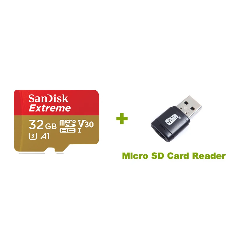 Новое поступление двойной флеш-накопитель SanDisk Micro SD карта памяти на 32 Гб Microsdhc U3 A1 Class10 100 МБ/с. Trans Flash Cartao de Memoria карт SD 32 Гб - Емкость: SDQXNE-32G-TFreader