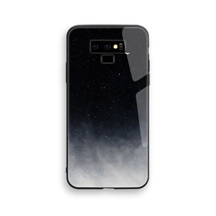 Painted Glass Case For Samsung galaxy note 9 Case Tempered Glass Silicon Protective Cover Cases For Samsung note 8 s9 s8 plus (11)