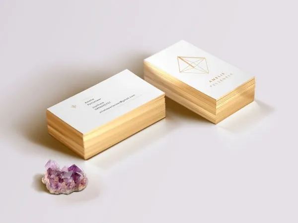 gold foil visiting card