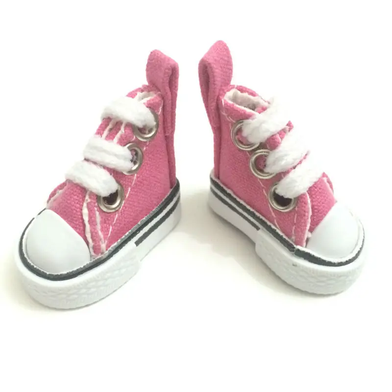 Assorted Colors Canvas Shoes For 1/6 BJD Doll,3.5 CM Mini Toy Shoes 1/6 Bjd Shoes for Doll