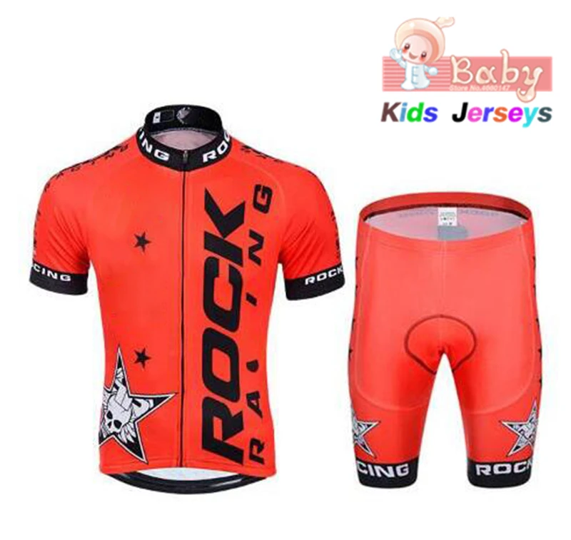 

2019 Rock Brand Cycling Jersey Set Girl Short Sleeve Cycling Shirt Boys Bike Bicycle Clothes Clothing Ropa Ciclismo Sports Wear