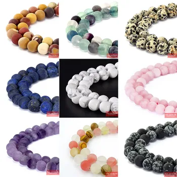 

Dull Polish Matte Tiger Eye Lapis Lazuli Turquoises Agata Beads In Froested Style 4-12Mm Pick Size For Jewelry Making Mm01