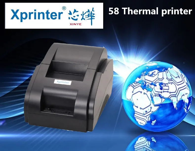 58 мм тепловой маленький билетный принтер мини термальный 58 мм ресторанный банкнот принтер термальный USB интерфейс 58 мм pos чековый принтер