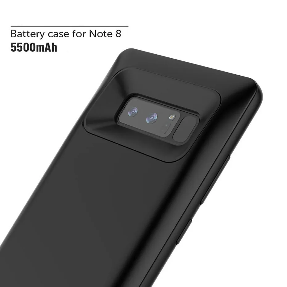 Реальные 5500 мАч Примечание 8 Батарея чехол Мягкая обложка полную защиту чехол-аккумулятор для samsung Galaxy Note8 внешний аккумулятор на мовиль