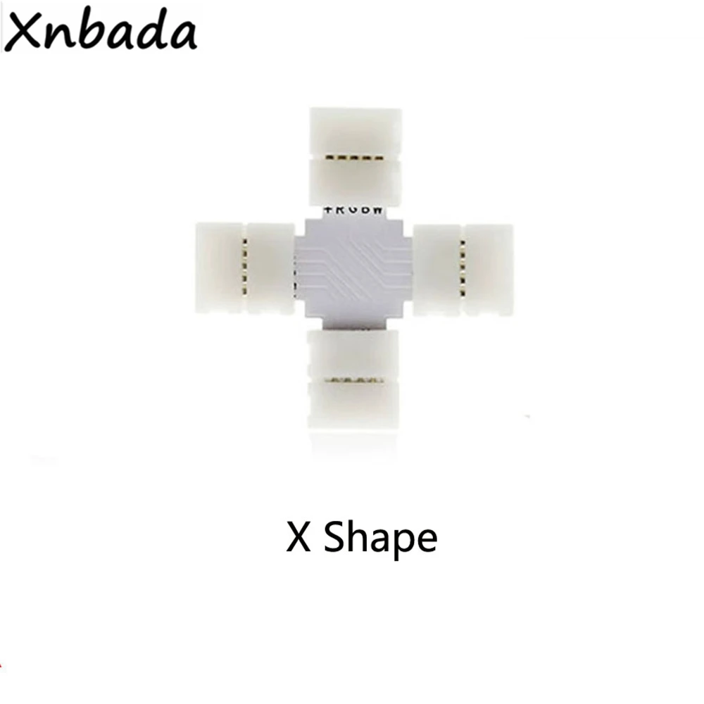 5 шт. светодиодный разъем для пайки 2 контактный 3PIN 4PIN 5PIN L / T/X угловой 10 мм RGB RGBW RGBWW