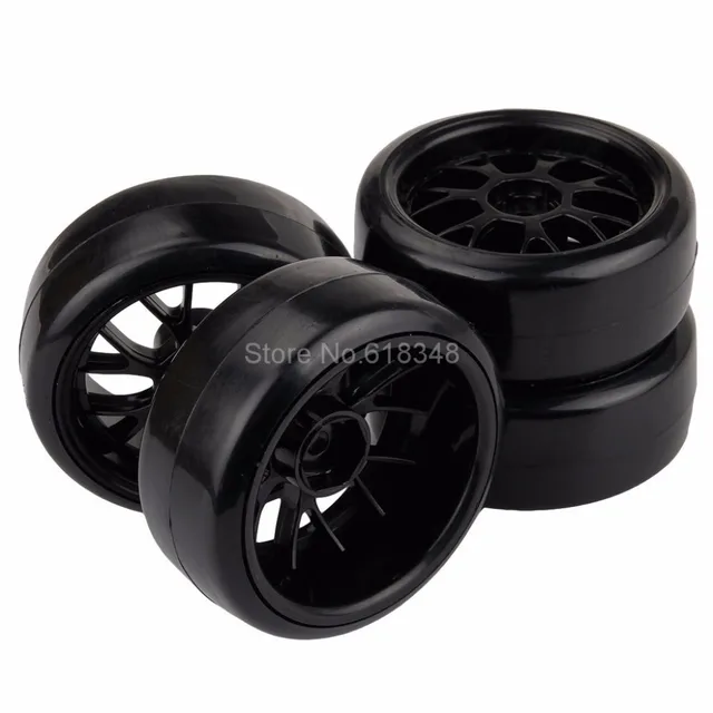 Cheap 4pcs Hard Plastic RC 1: 10 Drift Car Smooth Tires Y Type Wheel Rim 12mm Hex Hub Cheap 4pcs Hard Plastic RC 1: 10 Drift Car Smooth Tires Y Type Wheel Rim 12mm Hex Hub